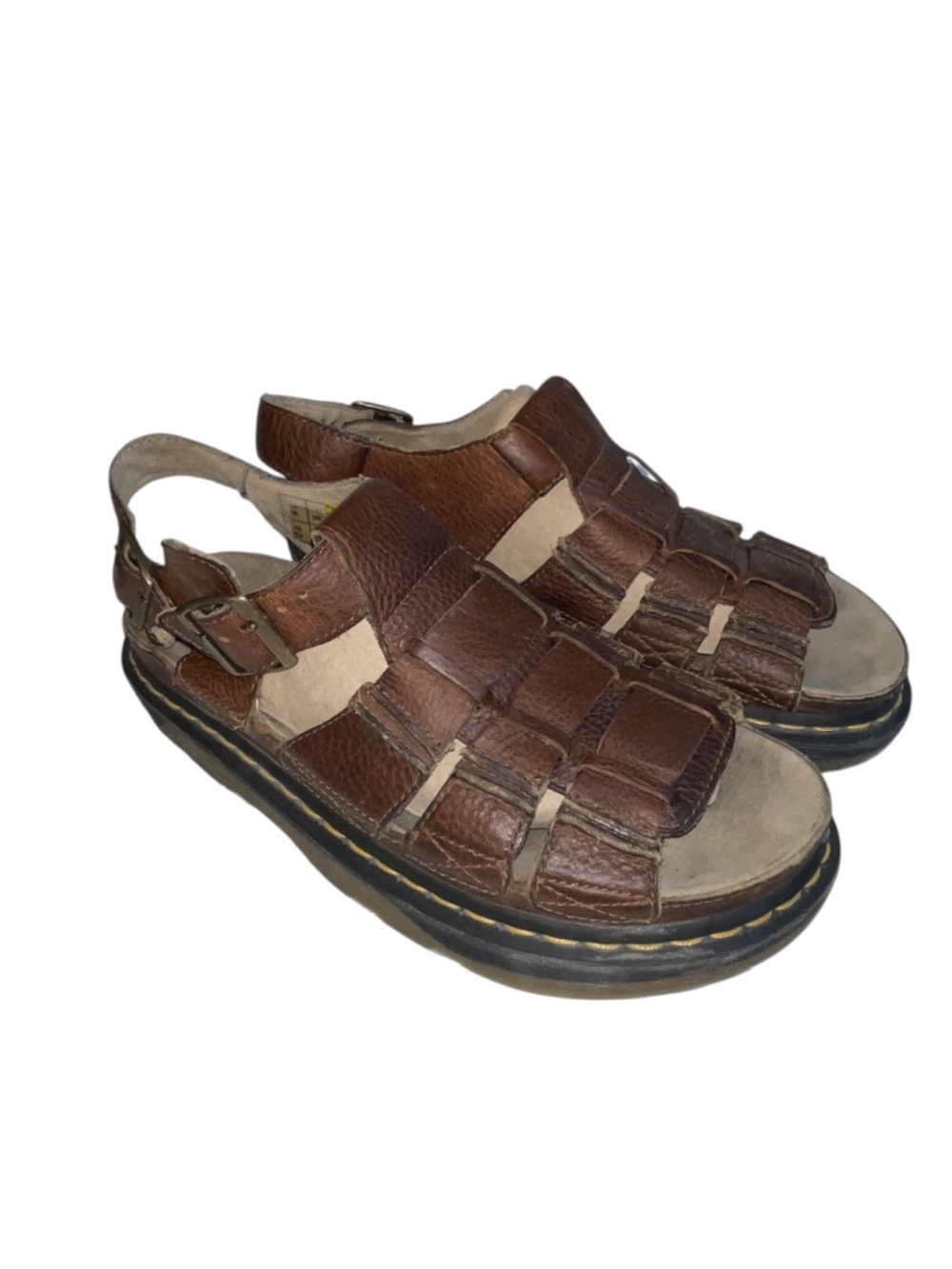 Dr. Martens Brown Leather Fisherman Heavy Air Cushion Sandals 8092 Men’s Sz 11